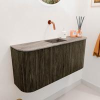 Toiletmeubel Mondiaz Joya Dlux | 93.2 cm | Meubelkleur Shadow | Faye wastafel Oza Wasbak Midden | Zonder kraangat(en) Toiletmeubel Mondiaz Joya Dlux | 93.2 cm | Meubelkleur Shadow | Faye wastafel Oza Wasbak Midden | Zonder kraangat(en)