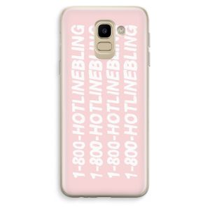Hotline bling pink: Samsung Galaxy J6 (2018) Transparant Hoesje