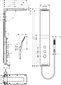 Hansgrohe Raindance Lift Douchepaneel Satinchroom