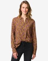 HEMA Damesblouse Bobbie bloemen khaki (khaki)