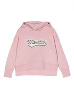 Moncler Enfant hoodie en coton à patch logo - Rose - thumbnail