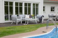 Nohr Loungeset 'Sauel' Met bank, 2 stoelen en tafel, kleur Grijs/Wit