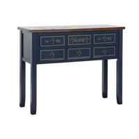 Wandtafel Home ESPRIT Bruin Marineblauw Paulownia hout 103 x 35 x 80 cm