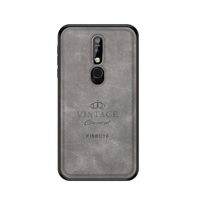 PINWUYO schokbestendige waterdichte volledige dekking PC + TPU + huid beschermende case voor Nokia 7 1 (2018) (grijs)