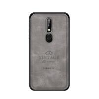 PINWUYO schokbestendige waterdichte volledige dekking PC + TPU + huid beschermende case voor Nokia 7 1 (2018) (grijs)