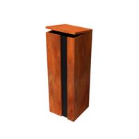 Collu Combo Cortenstaal/RAL 9005 Brievenbus Lengte: 350 Breedte: 350 Hoogte: 1000 - Geroba