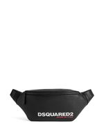 DSQUARED2 sac banane en cuir à logo imprimé - Noir