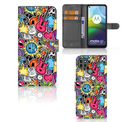 Motorola Moto G9 Power | Wallet Case | met Pasjes | Punk Rock