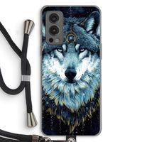 Darkness Wolf: OnePlus Nord 2 5G Transparant Hoesje met koord