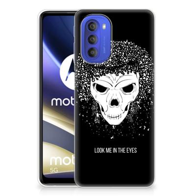 Silicone Back Case Motorola Moto G51 5G Skull Hair Silicone Back Case Motorola Moto G51 5G Skull Hair