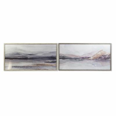 Schilderij DKD Home Decor 124 x 4,5 x 64 cm Berg Modern (2 Stuks)