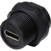 TRU COMPONENTS TC-E10T-FT3-PPF TC-13543612 USB-C 3.0-bus voor montage aan de achterkant (met schroefdraad) 1 stuk(s)