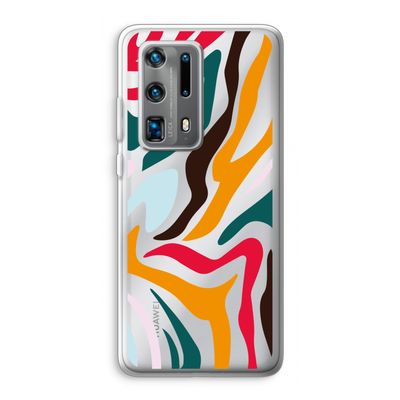 Colored Zebra: Huawei P40 Pro Plus Transparant Hoesje