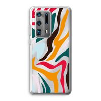 Colored Zebra: Huawei P40 Pro Plus Transparant Hoesje
