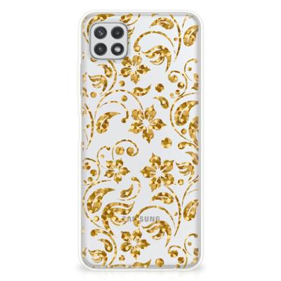 Samsung Galaxy A22 5G | TPU Case | Gouden Bloemen Samsung Galaxy A22 5G | TPU Case | Gouden Bloemen
