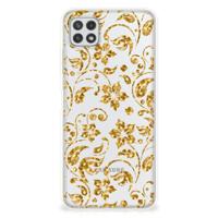 Samsung Galaxy A22 5G | TPU Case | Gouden Bloemen