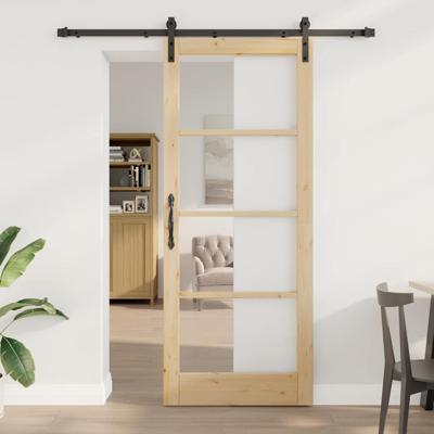 Schuifdeur ORKDAL Bruin 86 x 211 cm Massief grenenhout