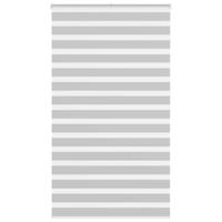 VidaXL Zebra rolgordijn 125x200 cm stofbreedte 120,9 cm lichtgrijs