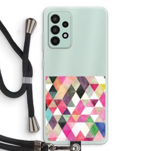 Gekleurde driehoekjes: Samsung Galaxy A52s 5G Transparant Hoesje met koord