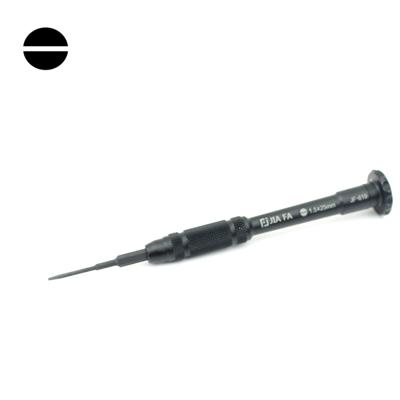 JIAFA JF-619-1.5 mobiele telefoon reparatie Tool 1.5 x 25mm Slotted schroevendraaier (zwart)