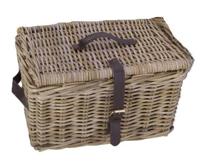 Dr Rieten v-ager mand xl grijs met deksel 50x40x30