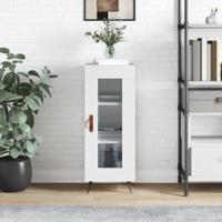 Dressoir 34,5x34x90 cm bewerkt hout hoogglans wit