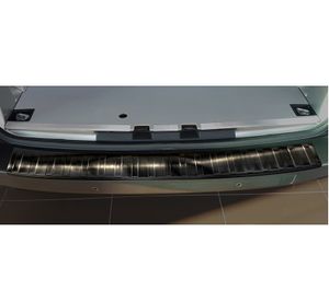 Zwart RVS Bumper beschermer passend voor Peugeot Expert III & Citroen Jumpy III 2016- 'Ribs' AV245181