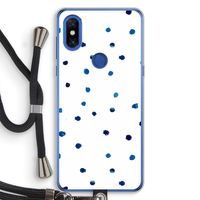 Blauwe stippen: Xiaomi Mi Mix 3 Transparant Hoesje met koord