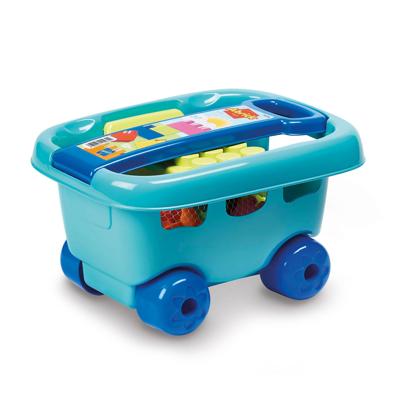 Ecoiffier bouwblokken in opbergwagen, 30dlg.