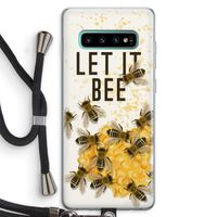 Let it bee: Samsung Galaxy S10 Plus Transparant Hoesje met koord