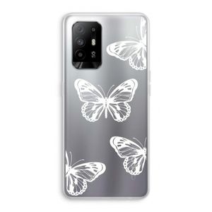 White butterfly: Oppo A94 5G Transparant Hoesje