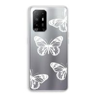 White butterfly: Oppo A94 5G Transparant Hoesje