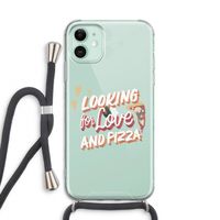 Pizza is the answer: iPhone 11 Transparant Hoesje met koord Pizza is the answer: iPhone 11 Transparant Hoesje met koord