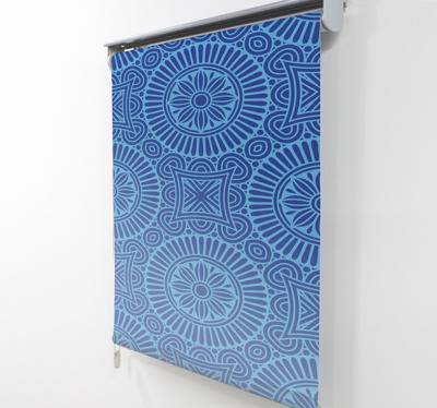 Zen rolgordijnën Mandala blauwe tinten
