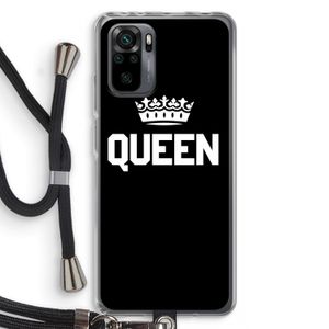 Queen zwart: Xiaomi Redmi Note 10 Pro Transparant Hoesje met koord