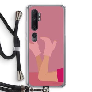 Pink boots: Xiaomi Mi Note 10 Transparant Hoesje met koord