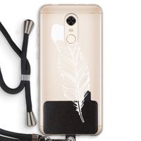 Pluim: Xiaomi Redmi 5 Transparant Hoesje met koord