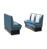 Classic Retro Diner Bank Bel Air HW120 Blauw