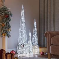 VidaXL Lichtkegelset decoratief led 60/90/120 cm acryl koudwit
