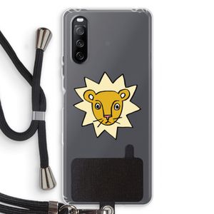 Kleine leeuw: Sony Sony Xperia 10 III Transparant Hoesje met koord