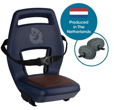 Qibbel q342 achterzitje 6+ junior met voetsteunen en beschermplaten navy blue