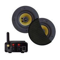 Bluetooth-Audio Versterker Aquasound Airplay + DLNA 30W Inclusief Speakerset Aquasound Rumba 116 mm Mat Zwart Aquasound - thumbnail