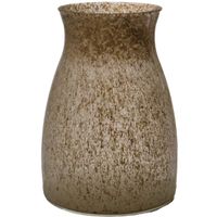 Bloemenvaas Julia - zand/beige graniet - glas - D10 x H20 cm