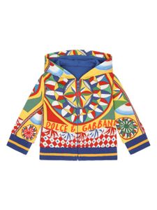 Dolce & Gabbana Kids hoodie en coton à imprimé graphique - Jaune