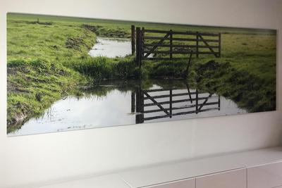 Foto verlijmd achter acrylaat 80x140 cm