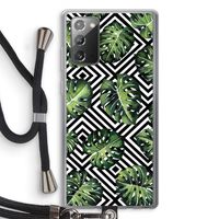 Geometrische jungle: Samsung Galaxy Note 20 / Note 20 5G Transparant Hoesje met koord