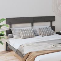 Hoofdbord 204x3x81 cm massief grenenhout grijs