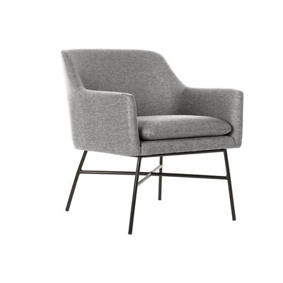 Leunstoel DKD Home Decor Zwart Lichtgrijs Metaal 66 x 62 x 76,5 cm