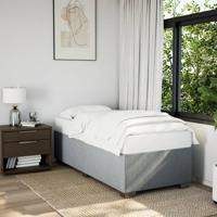 Bedframe zonder matras 90x200 cm stof lichtgrijs