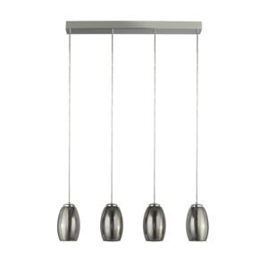 Searchlight Eetkamer hanglampCyclone chroom met smoke glas - 97292-4SM